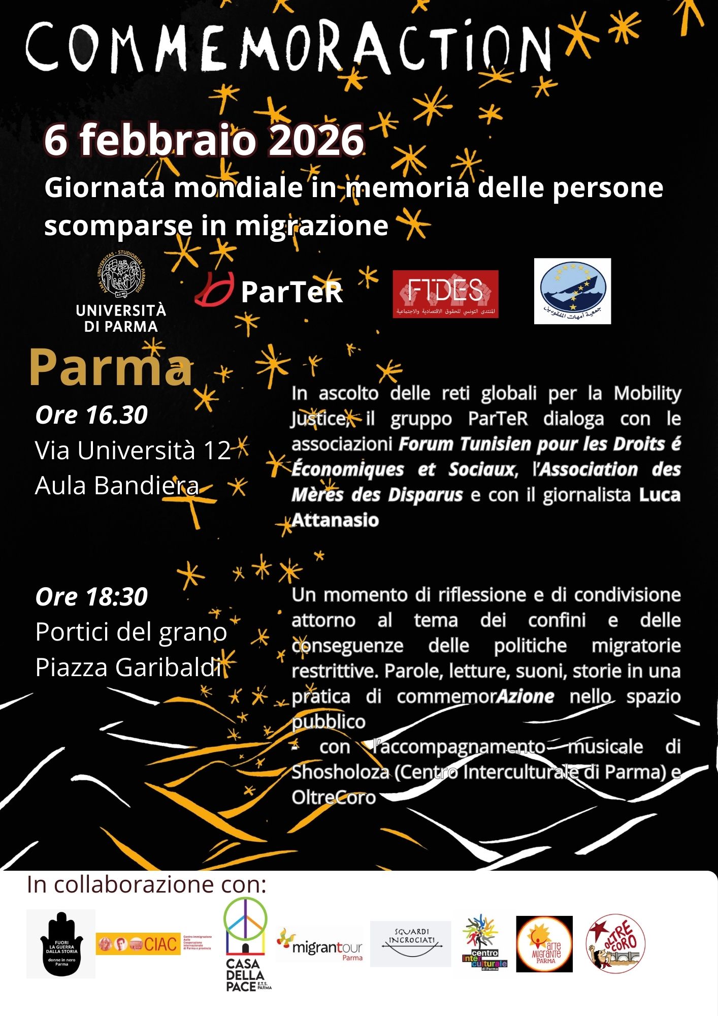 CommemorAction 2026 — Giornata mondiale in memoria delle persone scomparse in migrazione