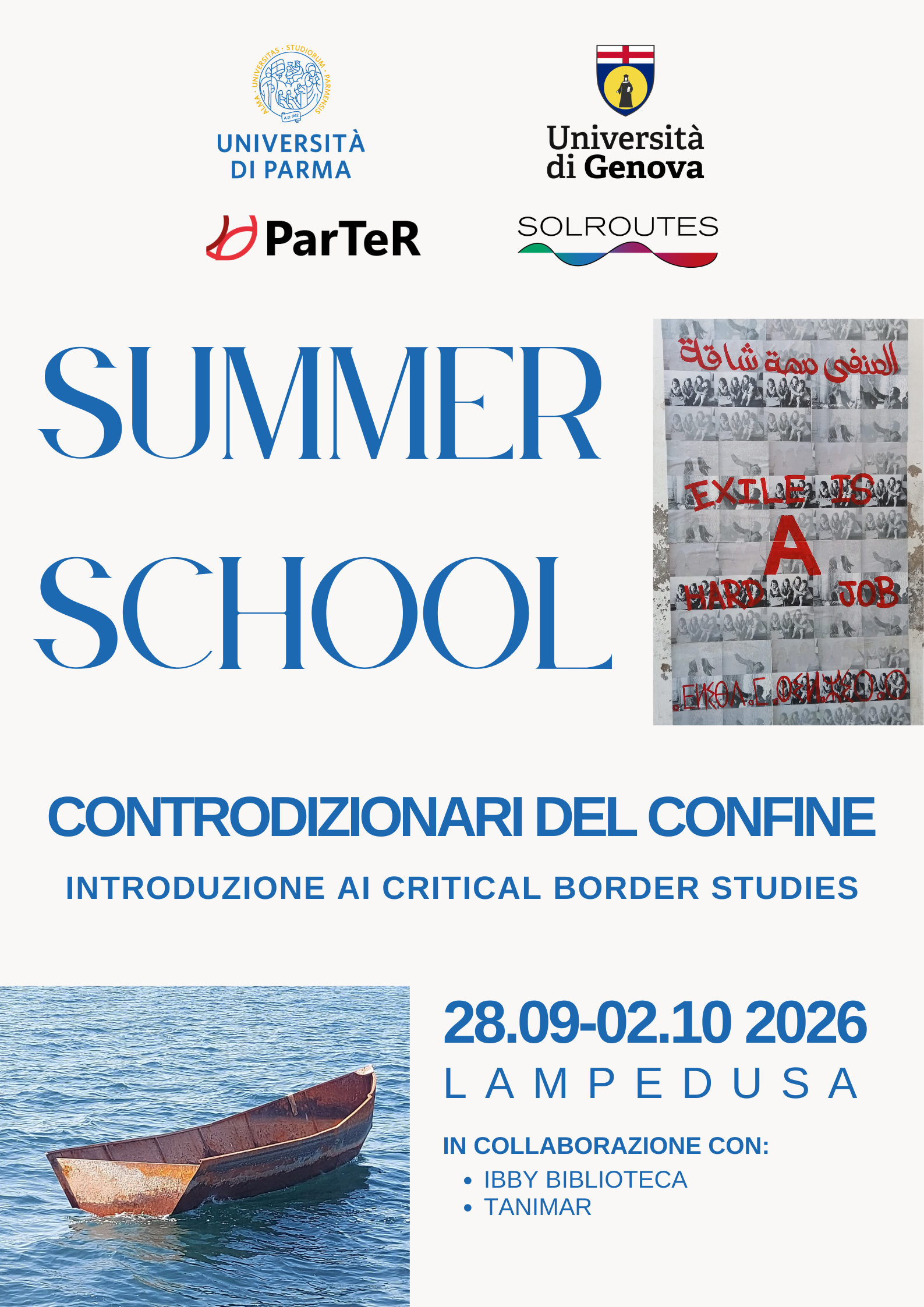 Summer School 'Controdizionari del confine': Introduzione ai Critical Borders Studies